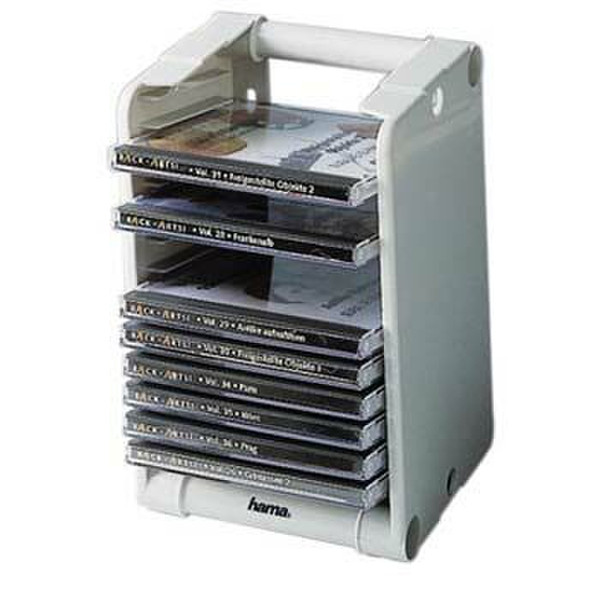 Hama Cd Rom Rack´n Stack Plastic Grey optical disc stand