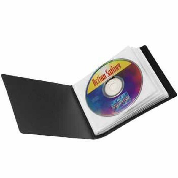 Hama 00049804 12дисков Черный, Прозрачный чехлы для оптических дисков