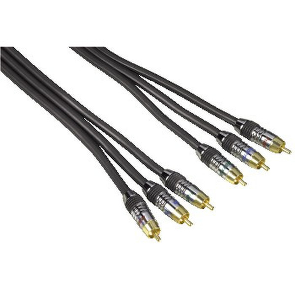 Hama 3x RCA - 3x RCA 1.5m 3 x RCA Grey component (YPbPr) video cable