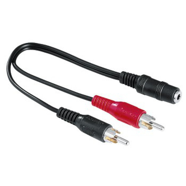 Hama 2x RCA - 3.5mm 12x RCA 3.5mm Black cable interface/gender adapter