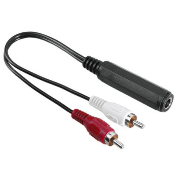 Hama 2x RCA - 6.5mm 2x RCA 6.3mm Black cable interface/gender adapter