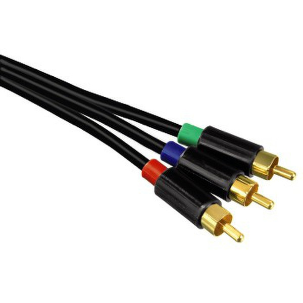 Hama 00079915 1.5m 3 x RCA Black component (YPbPr) video cable
