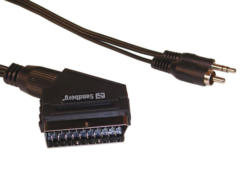 Sandberg Composite+audio->Scart 5 m