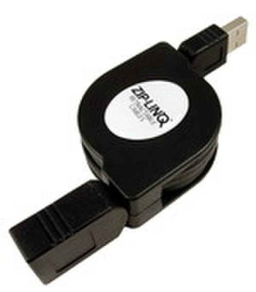 ZipLinq USB A-A / M-F Heavy Duty (USB 2.0 COMPATIBLE) 1.1m Black USB cable