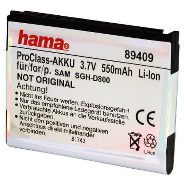 Hama ProClass Lithium-Ion (Li-Ion) 550mAh 3.7V Wiederaufladbare Batterie