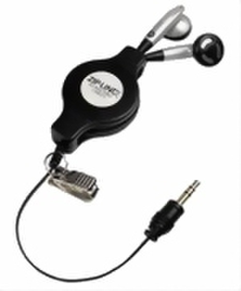 ZipLinq Stereo Headset w/ 3.5 mm Mini Plug & Clip Стереофонический Проводная гарнитура мобильного устройства