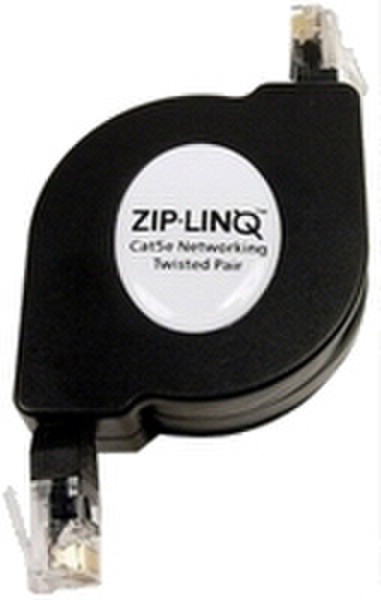 ZipLinq Cat5e, Twisted Pair, RJ45 Networking 1.5m Schwarz Netzwerkkabel