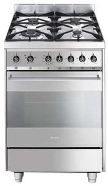 Smeg C6GVXBE Отдельностоящий Gas hob Нержавеющая сталь кухонная плита