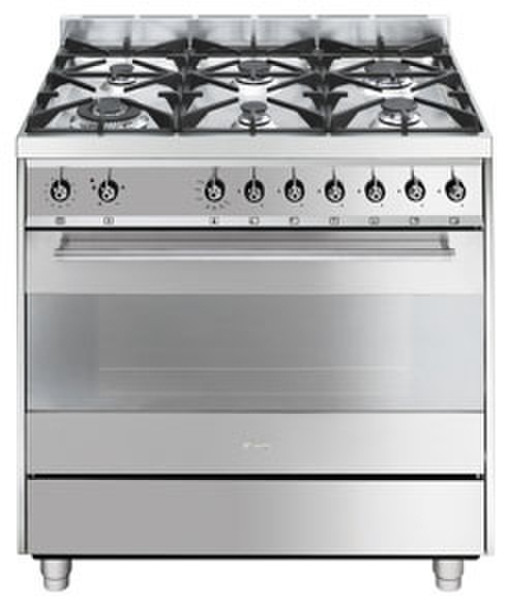 Smeg C9GVXBE Freestanding Gas hob Stainless steel cooker