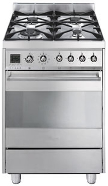 Smeg CE6GPX Freestanding Gas hob A Stainless steel cooker