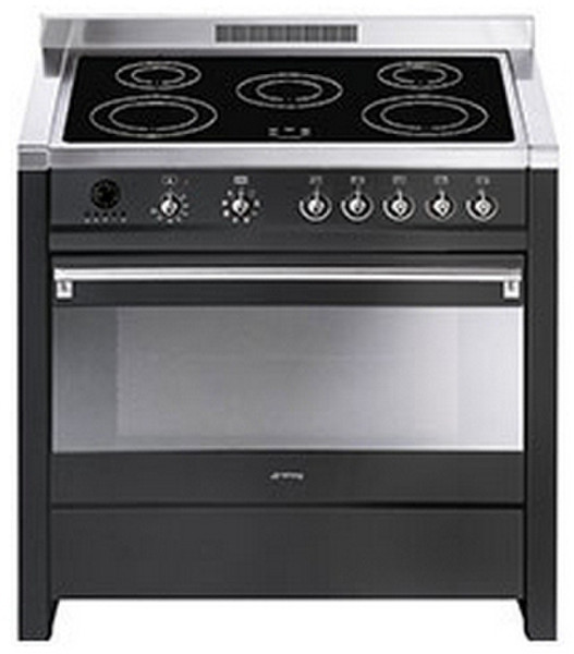 Smeg CS19IDA-6 Freistehend Induktionskochfeld A Silber Küchenherd