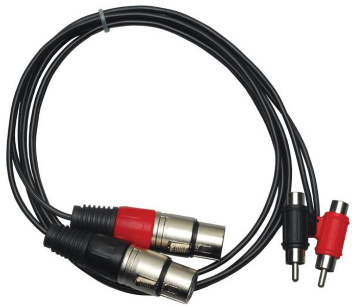APart CXFRY (TYPE G) 1.5m XLR (3-pin) RCA Schwarz Audio-Kabel