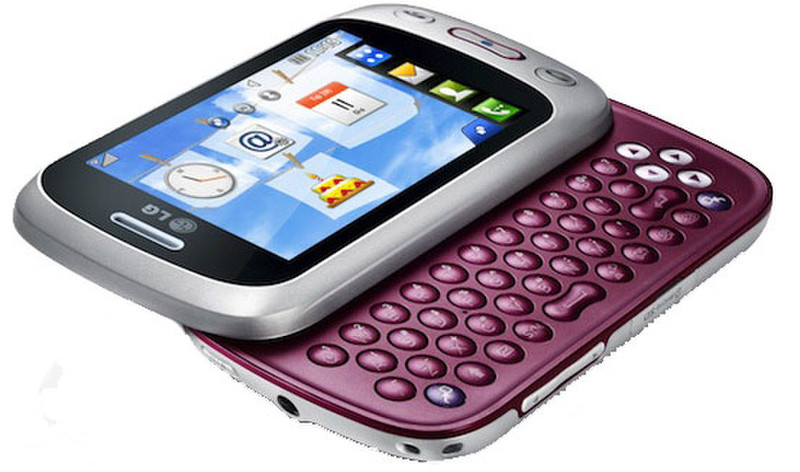 LG GT350 Single SIM Purple,Silver smartphone