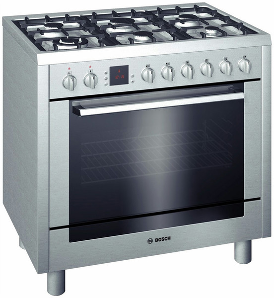 Bosch HSB745156E Freestanding Gas hob B Stainless steel cooker