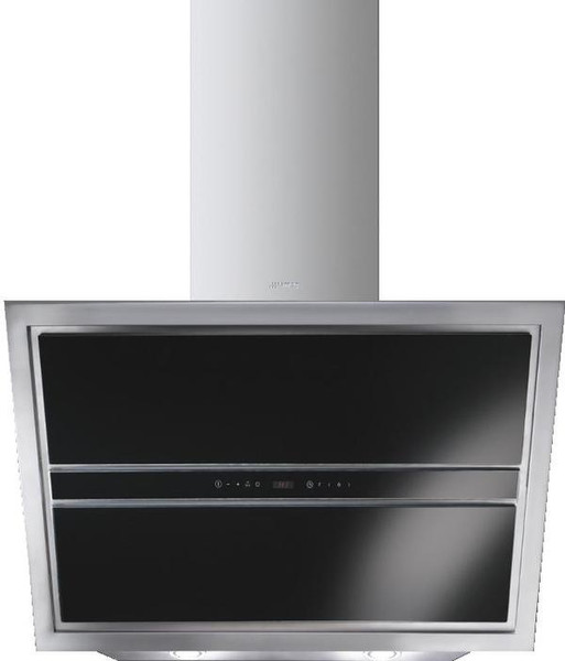 Smeg Campana decorativa KCVR9NE, cristal-negro, 7l Wand-montiert Schwarz, Edelstahl