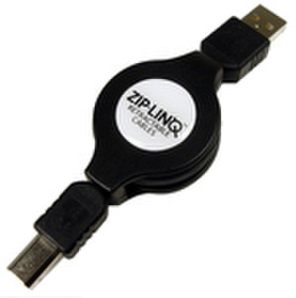 ZipLinq USB A-B (USB 2.0 COMPATIBLE) 1.2m Black USB cable