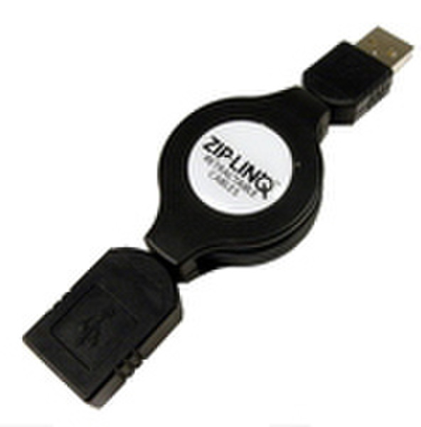 ZipLinq USB A-A / M-F (USB 2.0 COMPATIBLE) 1.2м Черный кабель USB