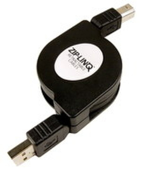 ZipLinq USB A-B Heavy Duty (USB 2.0 COMPATIBLE) 1.1m Black USB cable