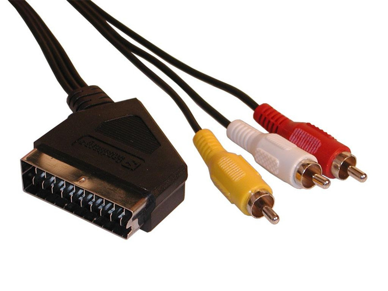 Sandberg Scart(IN) to 3xRCA  5 m