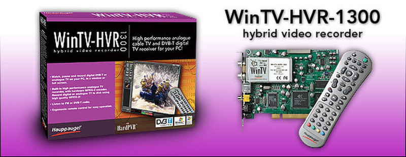 Hauppauge WinTV HVR 1300 Eingebaut Analog,DVB-T PCI