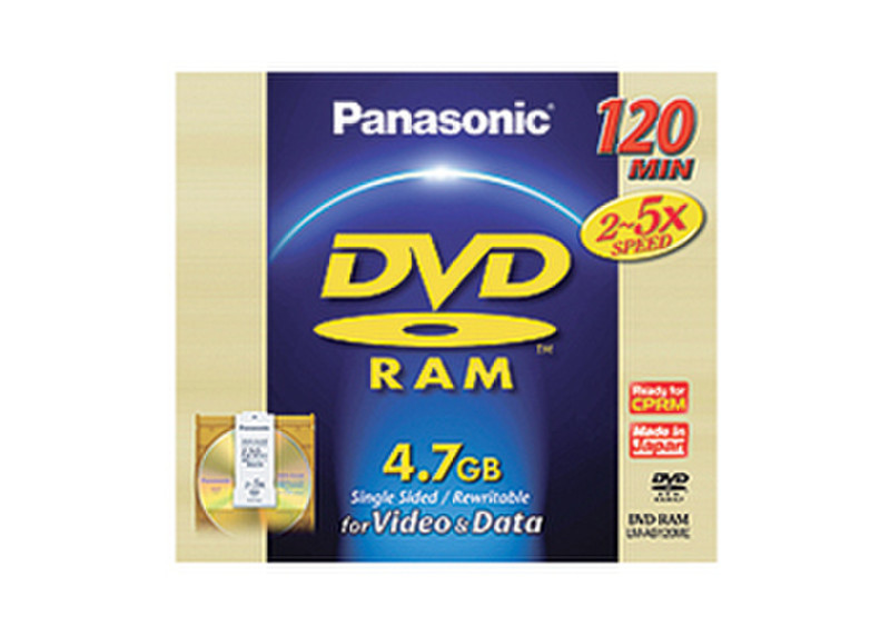 Panasonic LM-AB120LE 4.7ГБ DVD-RAM 3шт чистый DVD