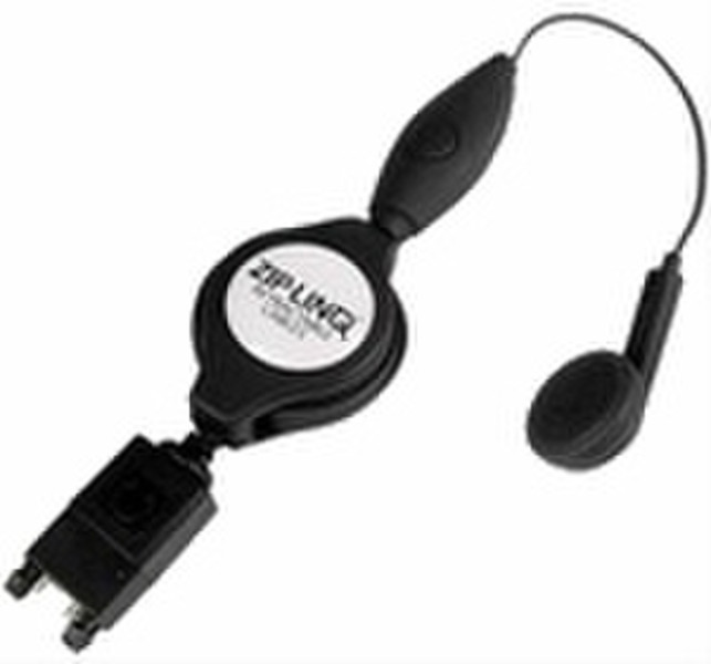 ZipLinq Hands-Free Headset for Sony Ericsson w/ Plug Monaural Wired Black mobile headset