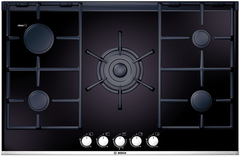 Bosch PGV875K01 Встроенный Gas hob Черный плита