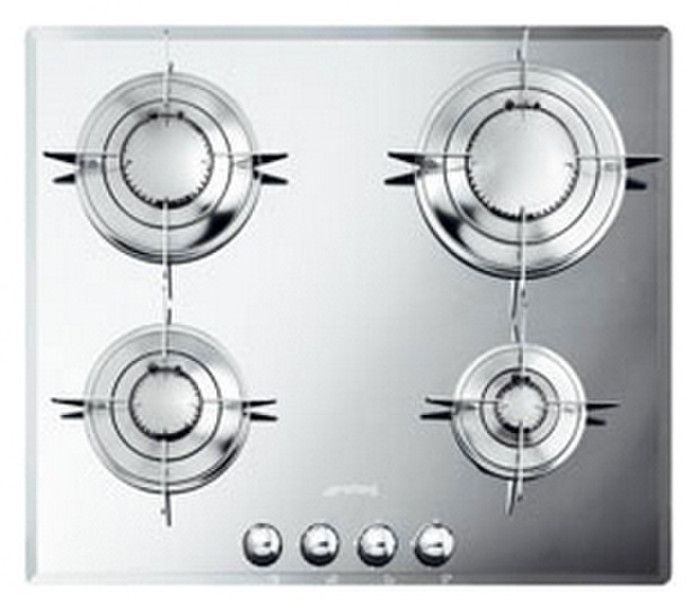 Smeg PTV64BE built-in Gas hob Silver hob