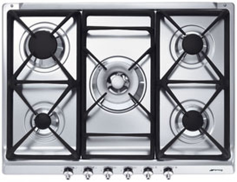 Smeg S70GXBE5 Встроенный Gas hob Нержавеющая сталь плита