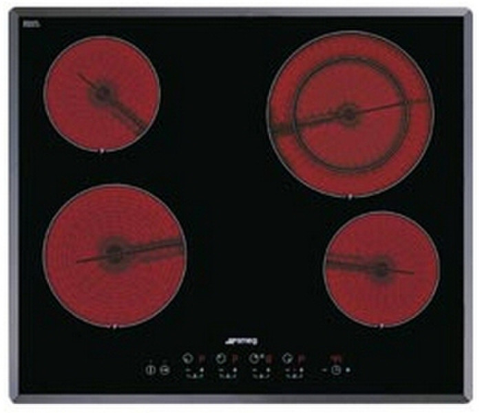 Smeg SE2641TC2 Встроенный Ceramic hob Черный плита