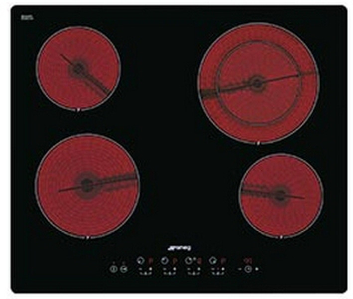 Smeg SE2641TD2 Встроенный Ceramic hob Черный плита