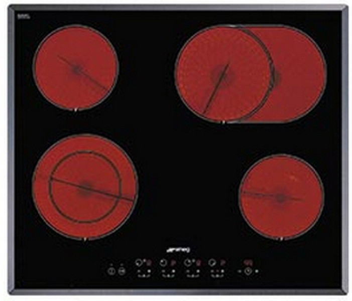 Smeg SE2664TC2 Встроенный Ceramic hob Черный плита