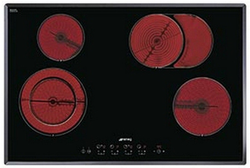 Smeg SE2772TC2 Встроенный Ceramic hob Черный плита