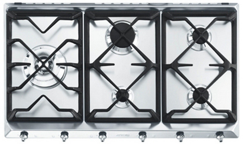 Smeg SE97GXBE5 built-in Gas hob Stainless steel hob