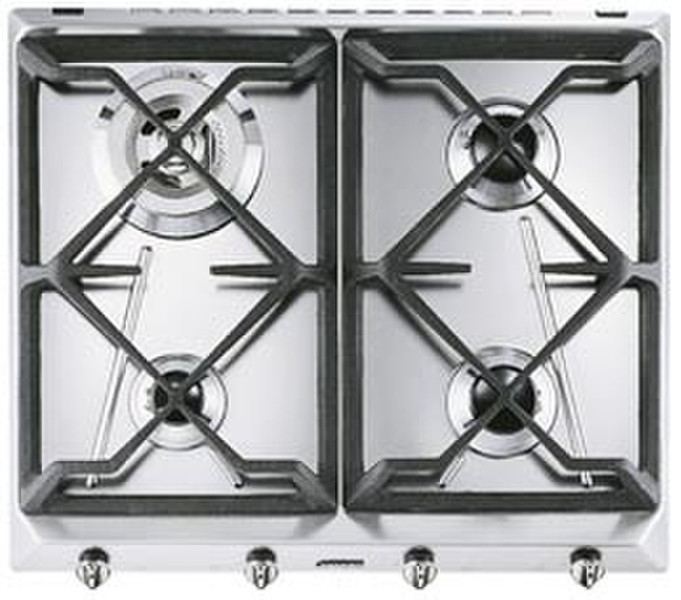 Smeg SR564GXB3 Встроенный Gas hob Нержавеющая сталь плита