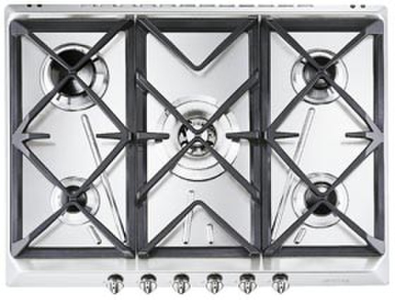 Smeg SR576GXB5 Встроенный Gas hob Нержавеющая сталь плита