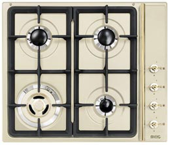 Smeg SR804PGB3 Встроенный Gas hob Кремовый плита