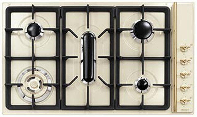 Smeg SR809PGB3 Встроенный Gas hob Кремовый плита