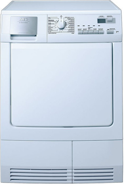 AEG T57840 Freistehend Toplader 7kg B Weiß Wäschetrockner