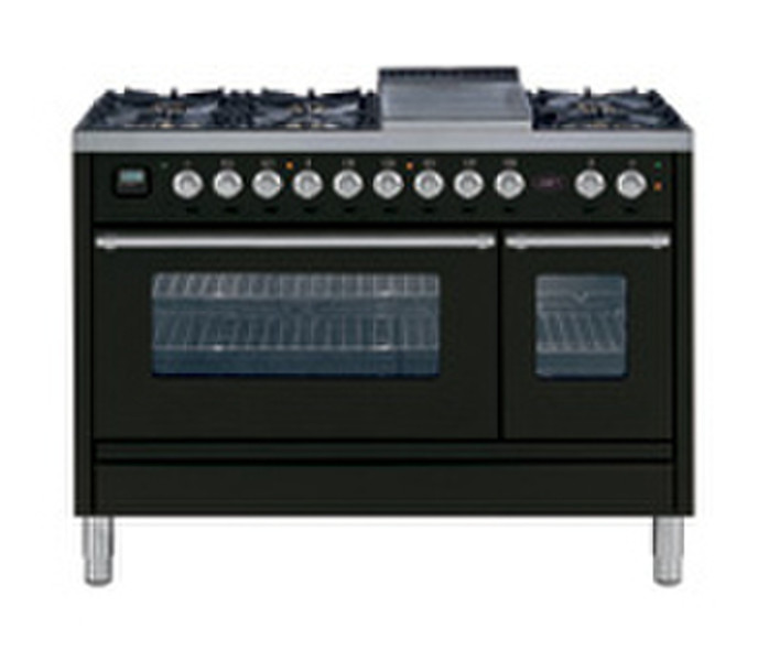 Boretti VFP-120 AN B Freistehend Combi hob Dunkelgrau Küchenherd