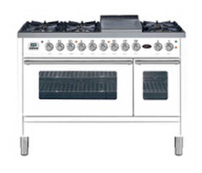 Boretti VFP-120 WT B Freistehend Combi hob Weiß Küchenherd