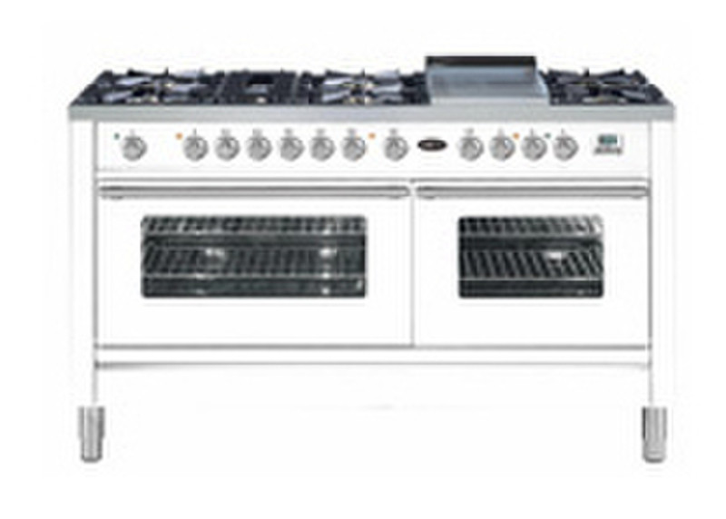 Boretti VFP-150 WT Freistehend Combi hob Weiß Küchenherd