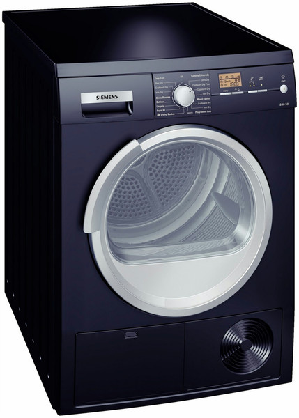 Siemens WT46S5B0EU freestanding Front-load 8kg B Black tumble dryer