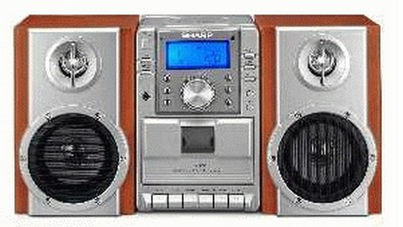 Sharp XLMP2H Micro set 10W Silver,Wood home audio set