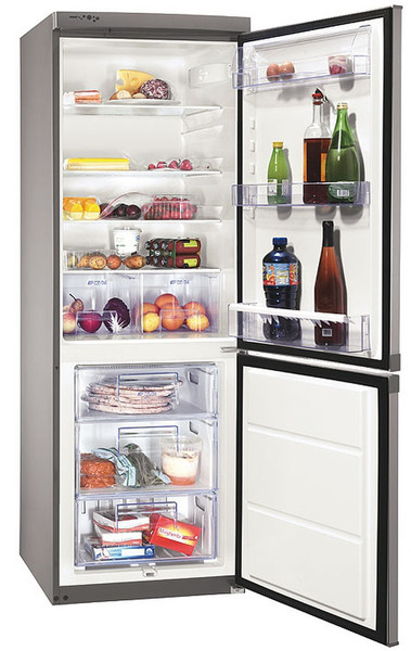 Zanussi ZRB934XL freestanding 315L A+ Silver,Stainless steel fridge-freezer