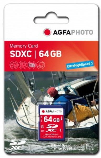 AgfaPhoto 64GB SDXC 64GB SDXC Klasse 10 Speicherkarte