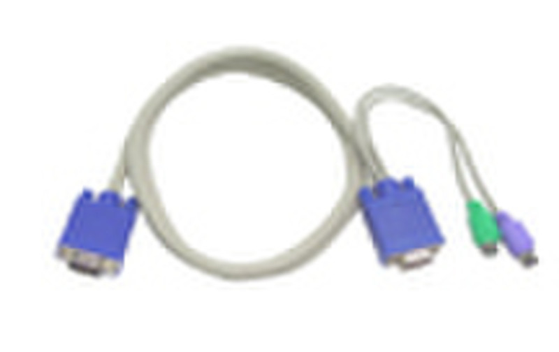 Hawking Technologies 3-in-1 PS/2 KVM Cable 3м Серый кабель клавиатуры / видео / мыши