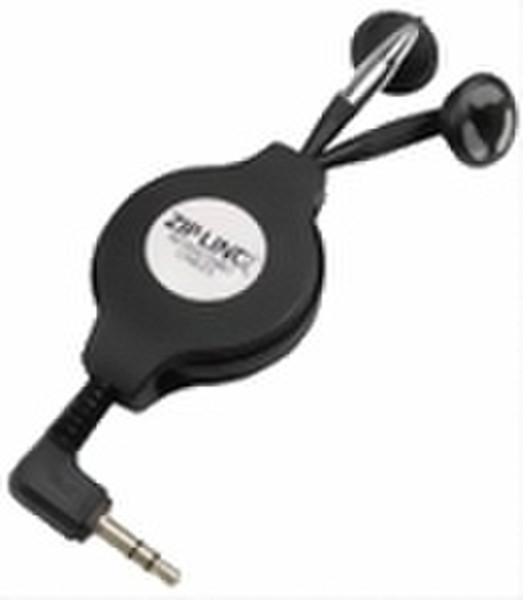 ZipLinq Stereo Headset w/ 3.5 mm Mini Plug Стереофонический Проводная Черный гарнитура мобильного устройства