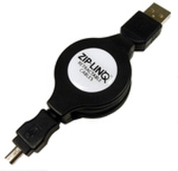 ZipLinq USB-A to Mini USB 4 (USB 2.0 COMPATIBLE) 1.2m Black USB cable