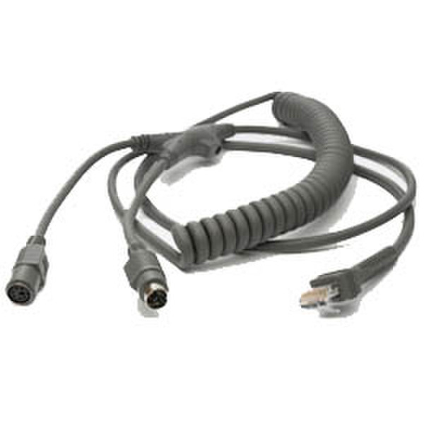 Zebra KBW Wedge PS/2 9ft Power Port 2.7m Grey PS/2 cable